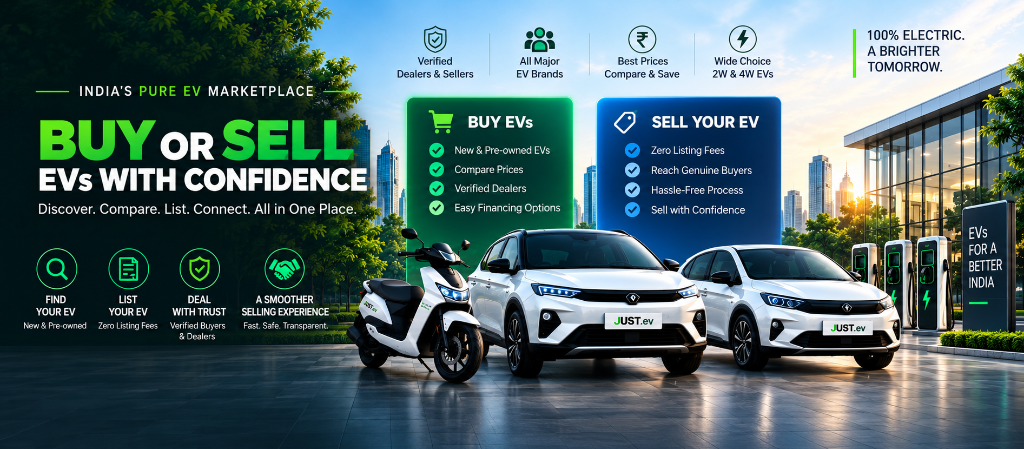 JUST.ev — Buy or Sell EVs with Confidence. Discover. Compare. List. Connect.